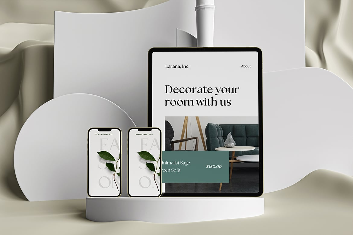 iPad Pro with Smartphone Mockups（515264）